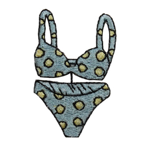 ID 7748 Polka Dot Bikini Patch Swim Suit Fashion Embroidered Iron On Applique