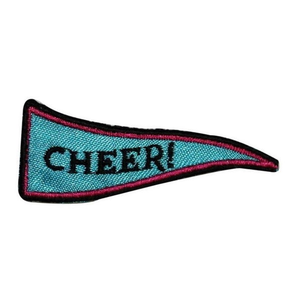Cheer Flag Banner Patch Cheerleader Girl Badge Sign Embroidered Iron On Applique