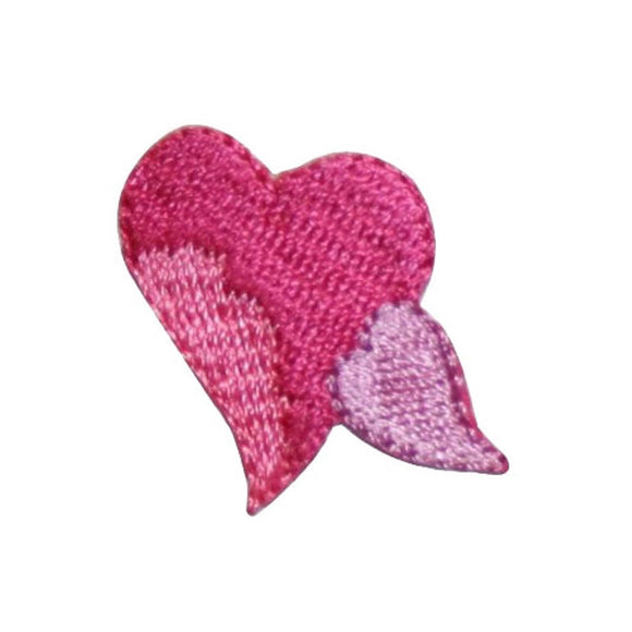 ID 3384 Pair of Hearts Patch Valentines Day Love Embroidered Iron On Applique