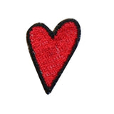 ID 3386 Lot of 3 Red Heart Patch Valentines Day Love Embroidered IronOn Applique