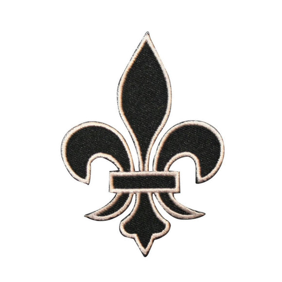 ID 3392 Fleur-De-Lis Symbol Patch French Flower Embroidered Iron On Applique