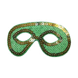 ID 3395 Mardi Gras Mask Patch Masquerade Disguise Sequin Iron On Applique