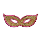 ID 3396 Mardi Gras Mask Patch Masquerade Disguise Embroidered Iron On Applique