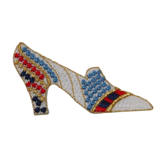 ID 7767 Spotted High Heel Patch Shoe Fashion Slip Embroidered Iron On Applique