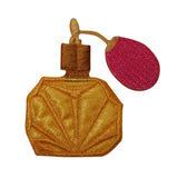 ID 7840 Gold Perfume Bottle Patch Pump Spray Scent Embroidered Iron On Applique