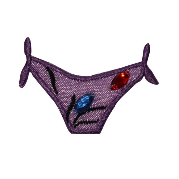 ID 7869 Jewel Bikini Bottom Patch Swim Suit Fashion Embroidered Iron On Applique