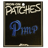 Pimp Name Tag Patch Badge Symbol Ladies Man Sign Embroidered Iron On Applique