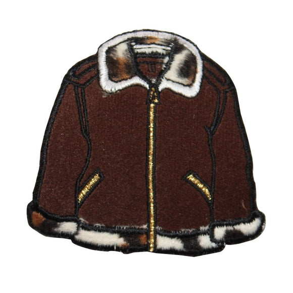 ID 7876 Fuzzy Winter Jacket Patch Felt Coat Fashion Embroidered Iron On Applique