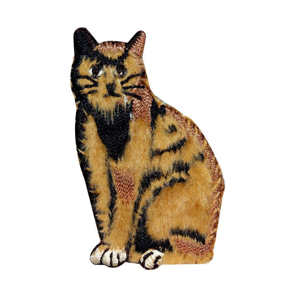 ID 2910 Fuzzy Cat Patch Furry Kitty Kitten Pet Embroidered Iron On Applique