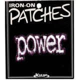 Power Metallic Name Tag Patch Girl Badge Symbol Embroidered Iron On Applique