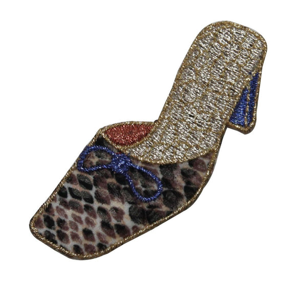 ID 7919 Snake Skin Heel Shoe Patch Sandal Fashion Embroidered Iron On Applique