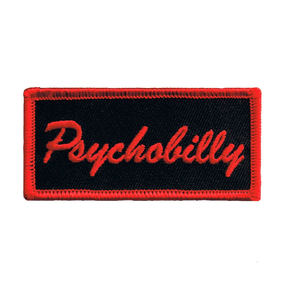 Psychobilly Name Tag Patch Badge Novelty Uniform Embroidered Iron On Applique