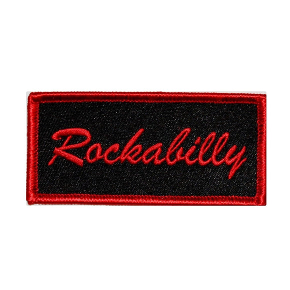 Rockabilly Name Tag Patch Badge Novelty Music Sign Embroidered Iron On Applique