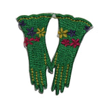 ID 7947 Gardening Gloves Patch Plant Flower Fashion Embroidered Iron On Applique