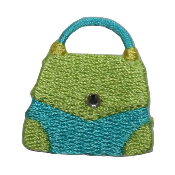 ID 8323 Tiny Gem Purse Patch Hand Bag Fashion Craft Embroidered Iron On Applique
