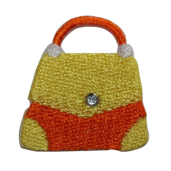 ID 8325 Tiny Purse With Gem Patch Hand Bag Fashion Embroidered Iron On Applique