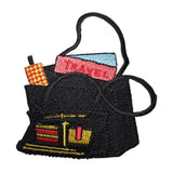 ID 8362 Black Travel Tote Bag Patch Purse Fashion Embroidered Iron On Applique