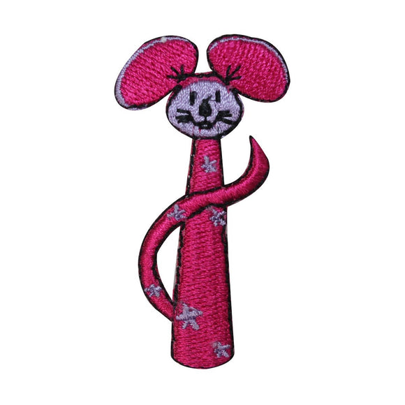 ID 2921 Mouse Emblem Cat Toy Patch Kitten Play Pet Embroidered Iron On Applique