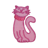 ID 3047A Smiling Cat Emblem Patch Kitten Kitty Pet Embroidered Iron On Applique
