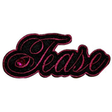 Tease Name Tag Jeweled Patch Badge Symbol Gem Girl Embroidered Iron On Applique