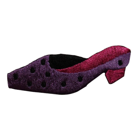 ID 8430 Fancy Spotted Slipper Patch Shoe Fashion Embroidered Iron On Applique