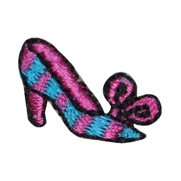 ID 8432 Lot of 3 Pink High Heel Shoe Patch Fashion Embroidered Iron On Applique