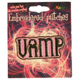Vamp Name Tag Patch Vampire Badge Goth Symbol Sign Embroidered Iron On Applique
