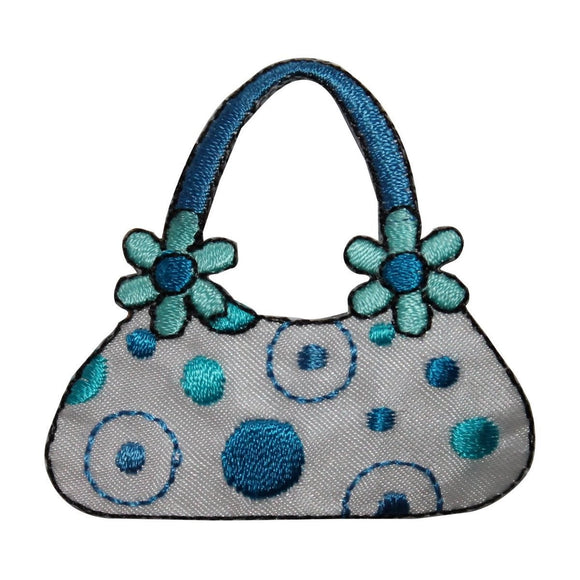 ID 8385 Flower Design Purse Patch Hand Bag Fashion Embroidered Iron On Applique