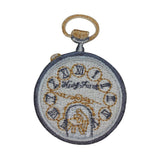 ID 3085 Pocket Watch Patch Wing Up Clock Hand Time Embroidered Iron On Applique