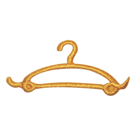 ID 8457 Yellow Clothes Hanger Patch Coat Fashion Embroidered Iron On Applique