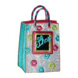 ID 8507 Shiny Mall Shop Bag Patch Store Gift Sack Embroidered Iron On Applique