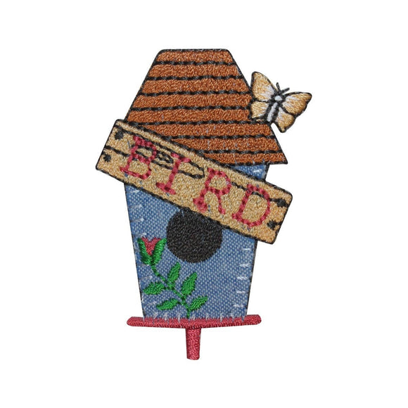 ID 3115 Bird House Patch Home Nest Craft Badge Embroidered Iron On Applique