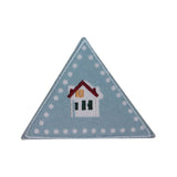 ID 3116 Triangle Badge House Patch Home Craft Embroidered Iron On Applique