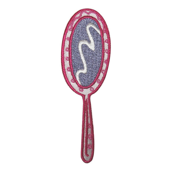 ID 8470 Girl's Hand Mirror Patch Make Up Fashion Embroidered Iron On Applique