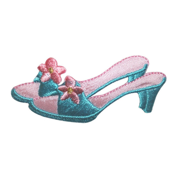 ID 8494 Flower Sandal Heel Shoe Patch Floral Fashion Embroidered IronOn Applique