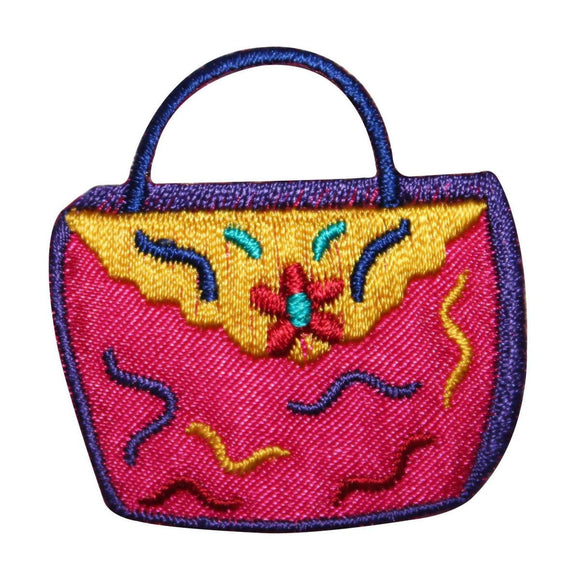 ID 8498 Wave Line Beach Bag Patch Purse Fashion Embroidered Iron On Applique
