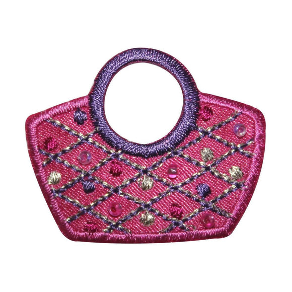 ID 8499 Spotted Purse Bag Patch Ladies Carry Fashion Embroidered IronOn Applique