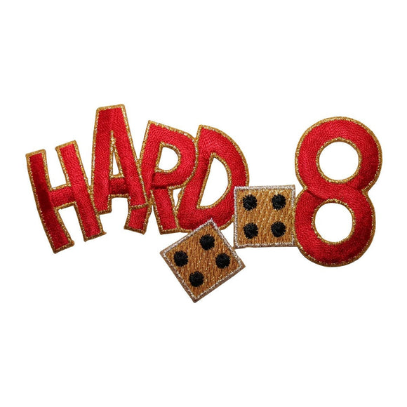 ID 8569 Craps Hard 8 Dice Patch Casino Gambling Game Embroidered IronOn Applique
