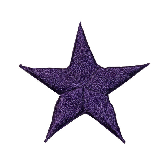 ID 3432 Purple Star Patch Symbol Space Night Sky Embroidered Iron On Applique