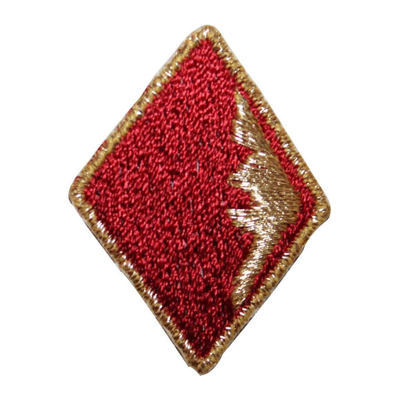 ID 8593 Gold Red Diamond Suit Patch Gambling Card Embroidered Iron On Applique