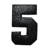 ID 8635 Shiny Number 5 Five Patch Glitter Metallic Symbol Iron On Applique