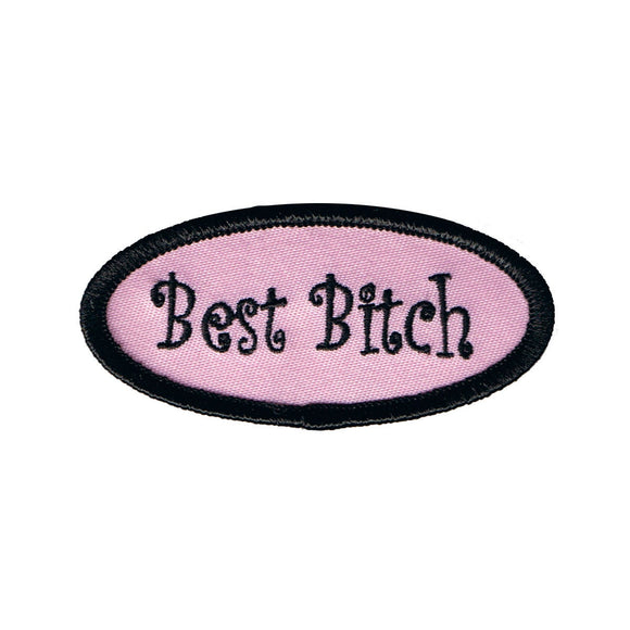 Best B*tch Name Tag Patch Novelty Badge Girls Bride Embroidered Iron On Applique