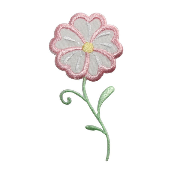 ID 8657 Pink Daisy Flower Patch Blossom Garden Grow Embroidered Iron On Applique