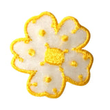 ID 8672 Yellow Spotted Flower Patch Daisy Garden Embroidered Iron On Applique