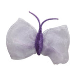 ID 8686 Purple Butterfly Sheer Wings Patch Garden Embroidered Iron On Applique