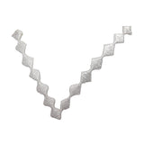 ID 8758 White Trim V Angle Patch Design Pattern Embroidered Iron On Applique
