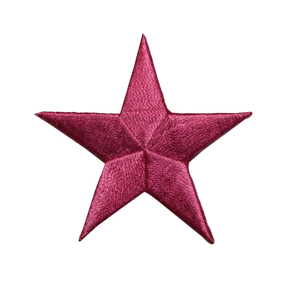 ID 3434 Pink Star Patch Symbol Space Night Sky Embroidered Iron On Applique