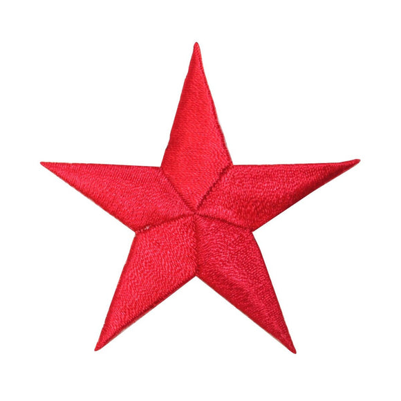 ID 3435 Red Star Patch Symbol Space Night Sky Embroidered Iron On Applique