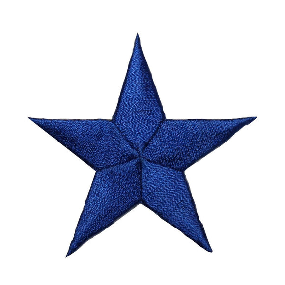 ID 3440 Blue Star Patch Symbol Space Night Sky Embroidered Iron On Applique
