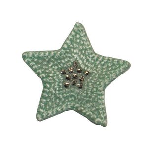 ID 3453A Textured Star Patch Night Sky Shiny Symbol Embroidered Iron On Applique